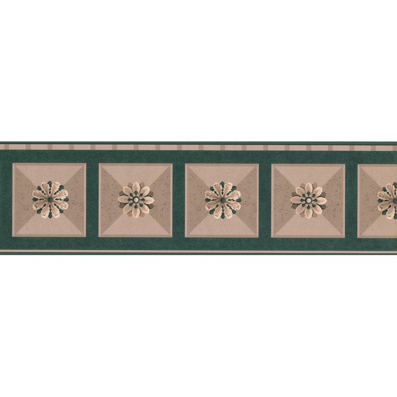 Astoria Grand Kolby Bathroom Geometric Design 15 L X 7 W Abstract Wallpaper Border Wayfair