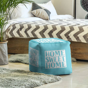 East Urban Home Home Sweet Wyoming Cube Ottoman Wayfair