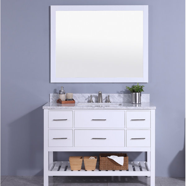 Cliffe 49 Single Bathroom Vanity Set with Mirror by Breakwater Bay