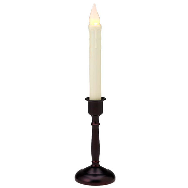 Battery-Operated Cordless Candle with Auto Timer by Plow & Hearth