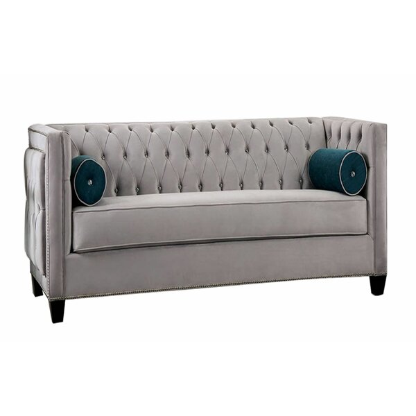 Review Wiktoria Chesterfield Loveseat