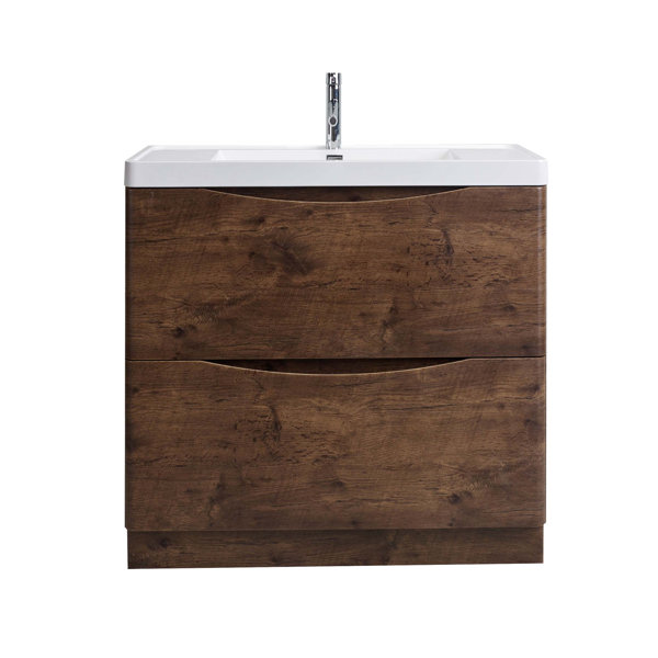 Hatter Rosewood Floor Mount 35 Single Bathroom Vanity Set by Orren Ellis