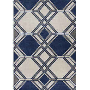 Lynsey Ivory/Denim Indoor/Outdoor Area Rug