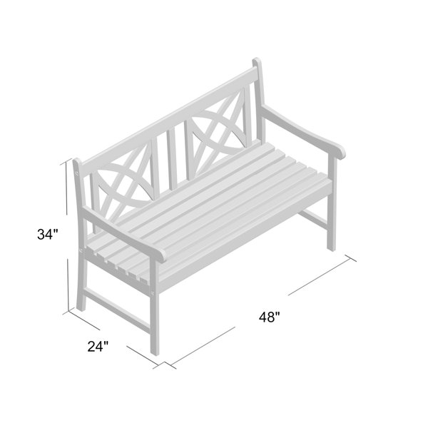 Maliyah Wooden Garden Bench