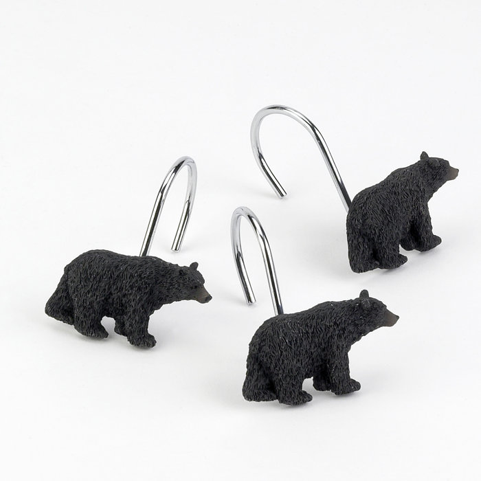 Avanti Linens Black Bear Lodge Shower Curtain Hooks Reviews