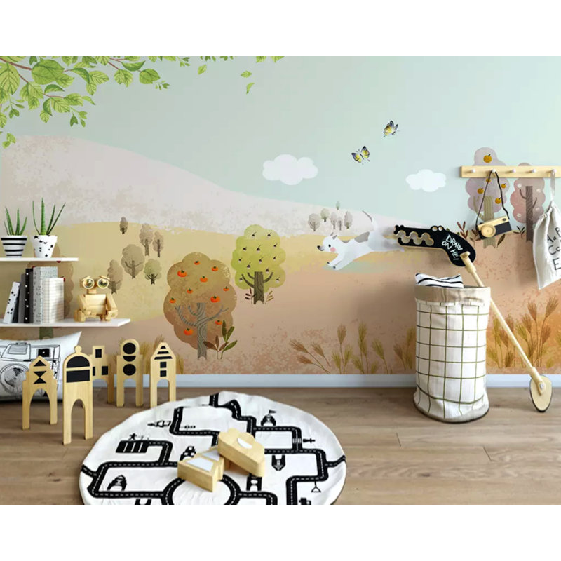 Isabelle Max Treva Fruit Tree Cartoon Puppy Kids Room Textile Treva Fruit Tree Cartoon Puppy