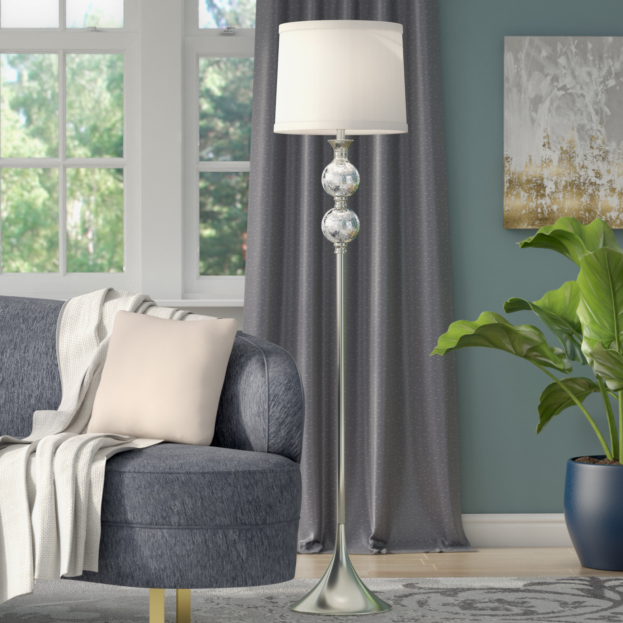 Willa Arlo Interiors Mcmillan 61 5 Floor Lamp Reviews Wayfair Ca