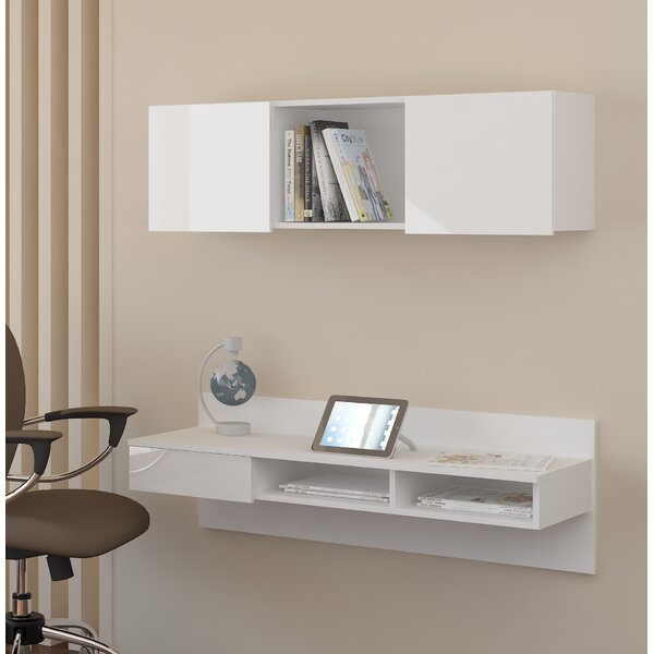 Brylee Wall Mounted Floating Desk With Hutch By Orren Ellis Read