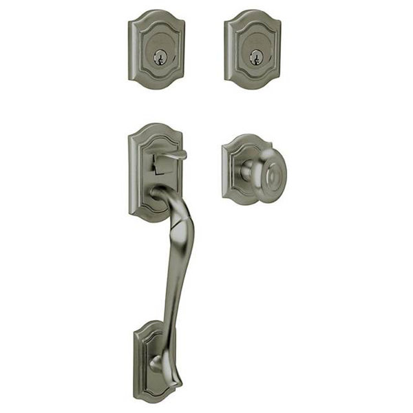 Bethpage Double Cylinder Handleset with Interior Knob and Sectional Trim by Baldwin