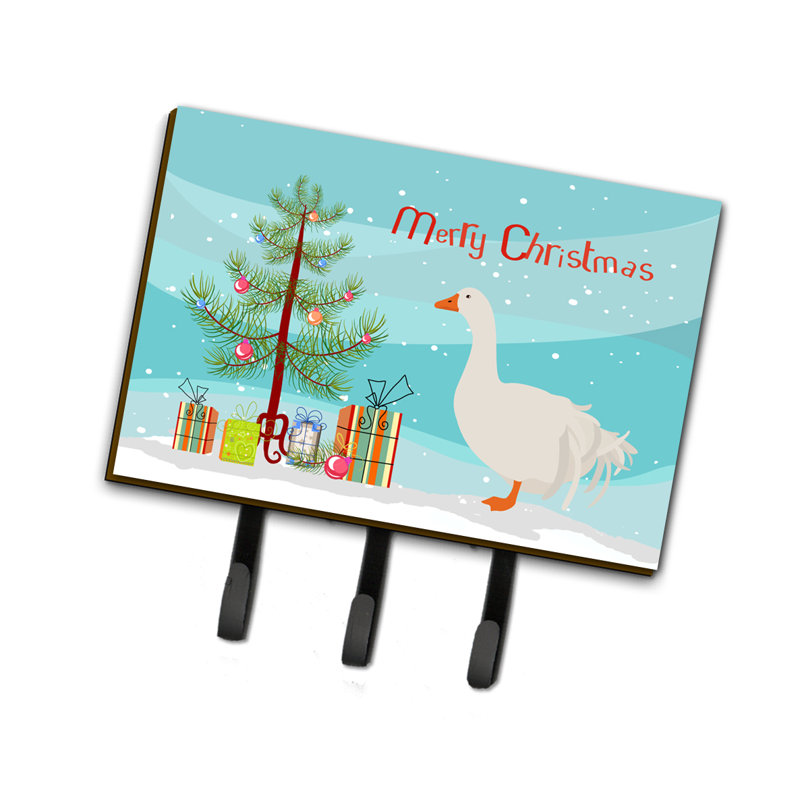 East Urban Home Bronxville Sebastopol Goose Christmas Wall Key Organizer With Key Hooks Wayfair
