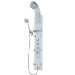 Elena Rain Waterfall Shower Panel with Jets and Hand Shower Dual Function