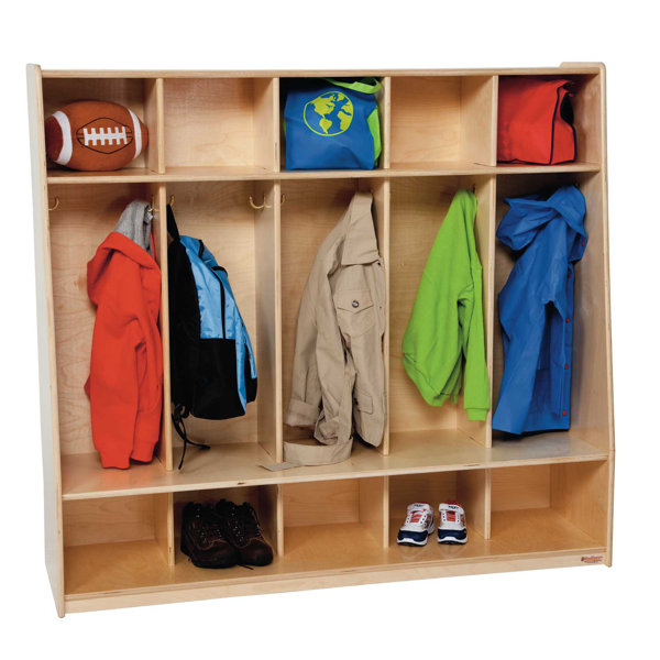 Tip-Me-Not 3 Tier 5 Wide Coat Locker by Wood Designs
