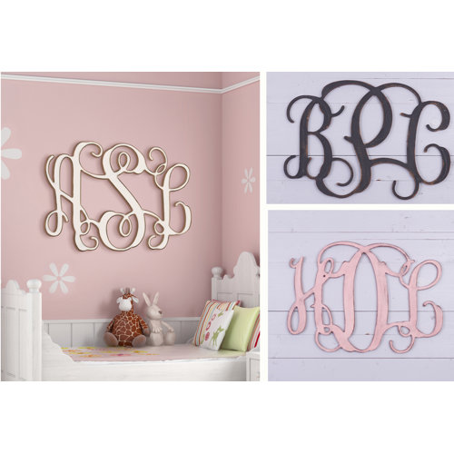 Painted Market Company Painted 3 Letter Monogram Wall Decor