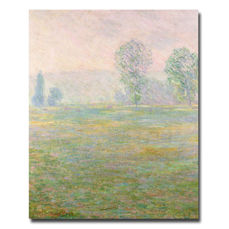 Trademark Art Meadows In Giverny 1885 By Claude Monet Painting Print On Canvas Wayfair