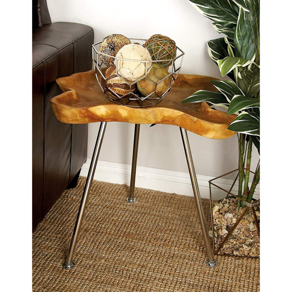 Teak wood and Metal Tray Table by Cole & Grey| @ $371.64