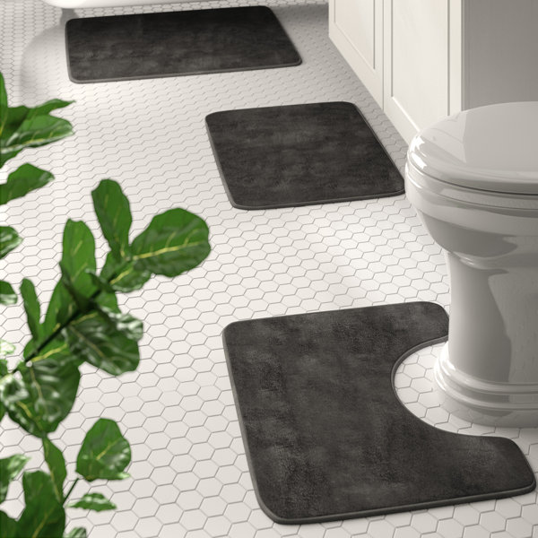 Bath pad door floor mat bathroom rug water-absorbing big feet mat 58x 38cm PICK