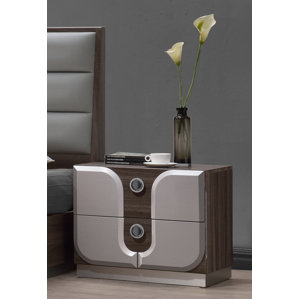 Anshul 2 Drawer Nightstand by Orren Ellis