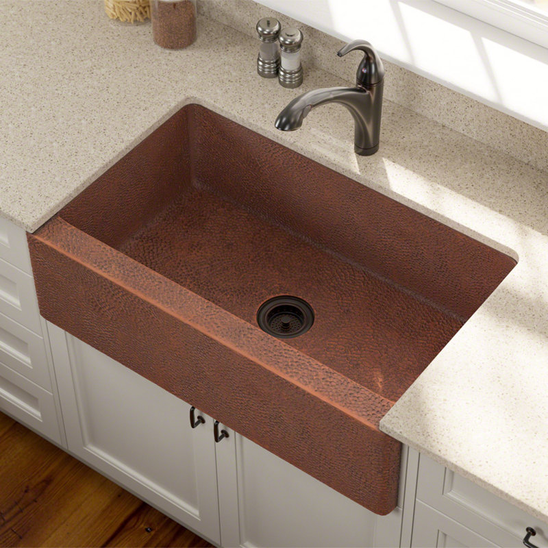 Copper 35 L X 20 W Farmhouse Apron Kitchen Sink Birch Lane