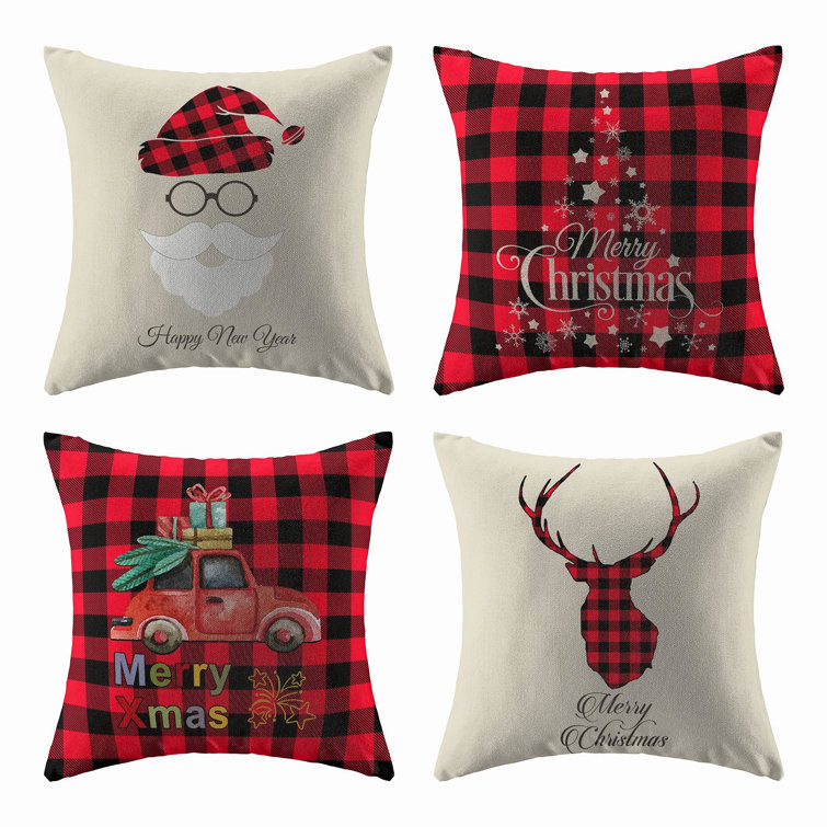 rustic christmas pillows