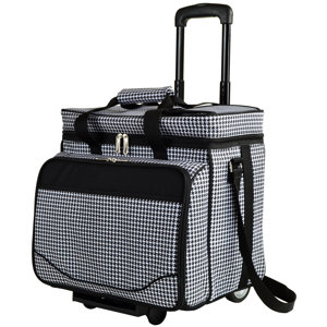 Houndstooth Deluxe Rolling Cooler