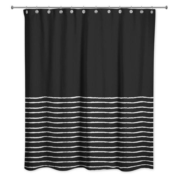 Gracie Oaks Madsen Striped Single Shower Curtain Wayfair