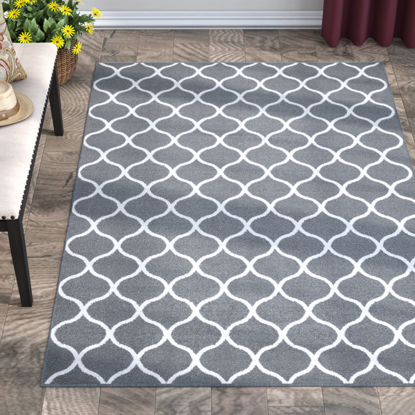Hershman Gray Area Rug by Charlton Home