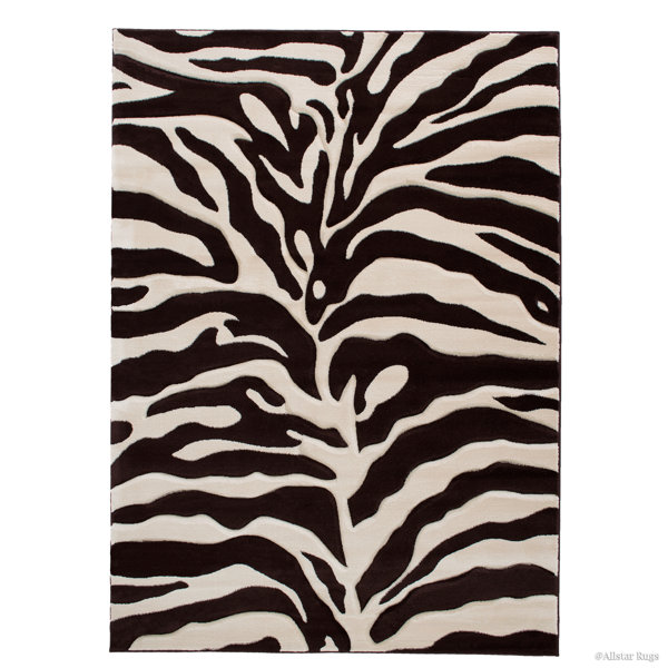 Chocolate/Beige Area Rug by AllStar Rugs