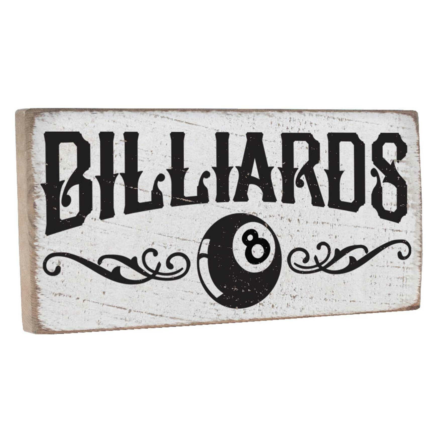 HUGE Billiards 10 Cent Games Sign Rustic Hand Made Vintage Wooden Sign