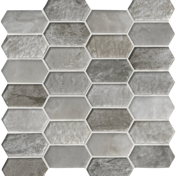 Savoy Picket Glass Mosaic Tile in Brown by MSI