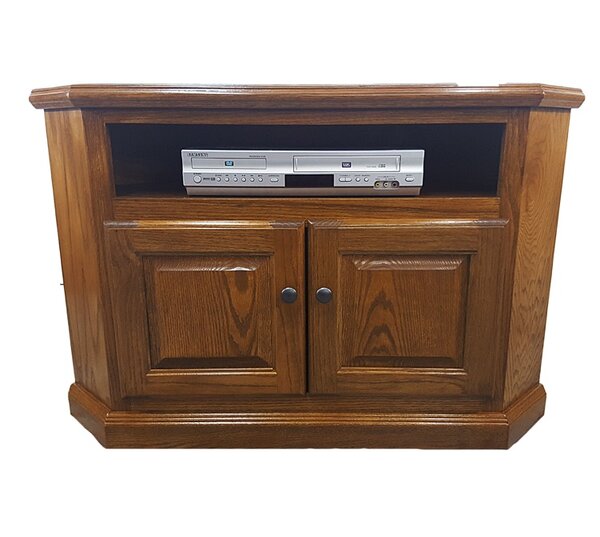 Cloquet Solid Wood Corner TV Stand For TVs Up To 43