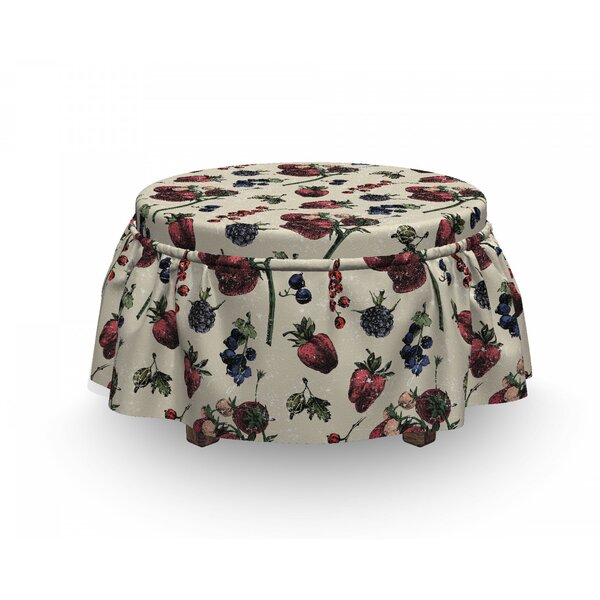 Berry Fruit Artwork Ottoman Slipcover (Set Of 2) By East Urban Home