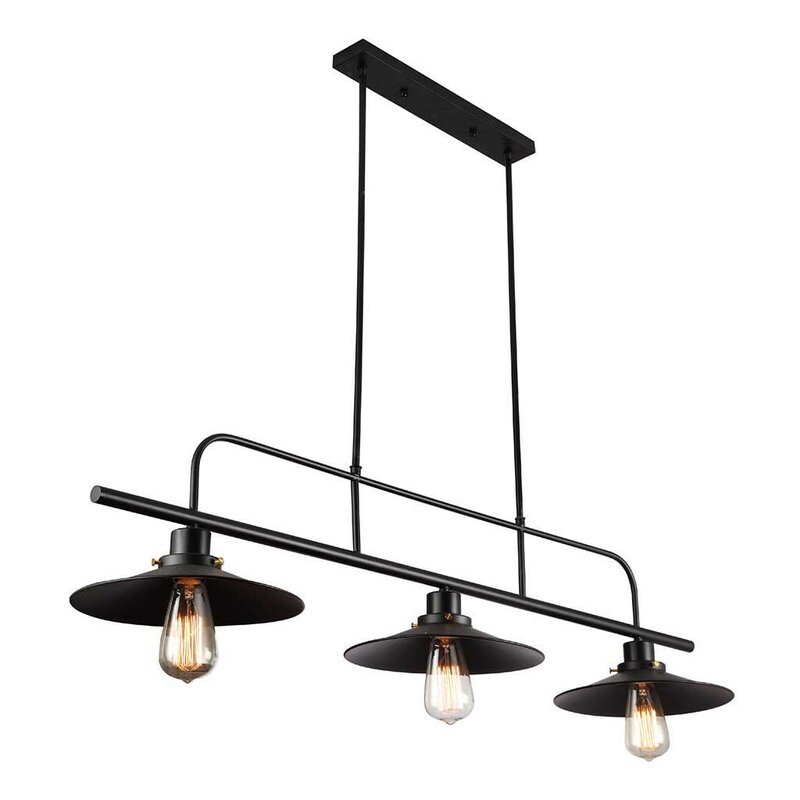 UrbanHomeIndustrial 3-Light Kitchen Island Pendant & Reviews | Wayfair