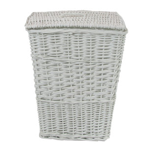 White Wicker Rattan Hampers Baskets You Ll Love Wayfair Quickview