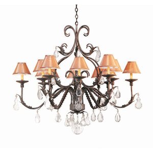 French Elegance 12-Light Shaded Chandelier