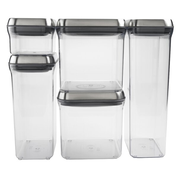 SteeL Pop 5 Container Food storage Set by OXO