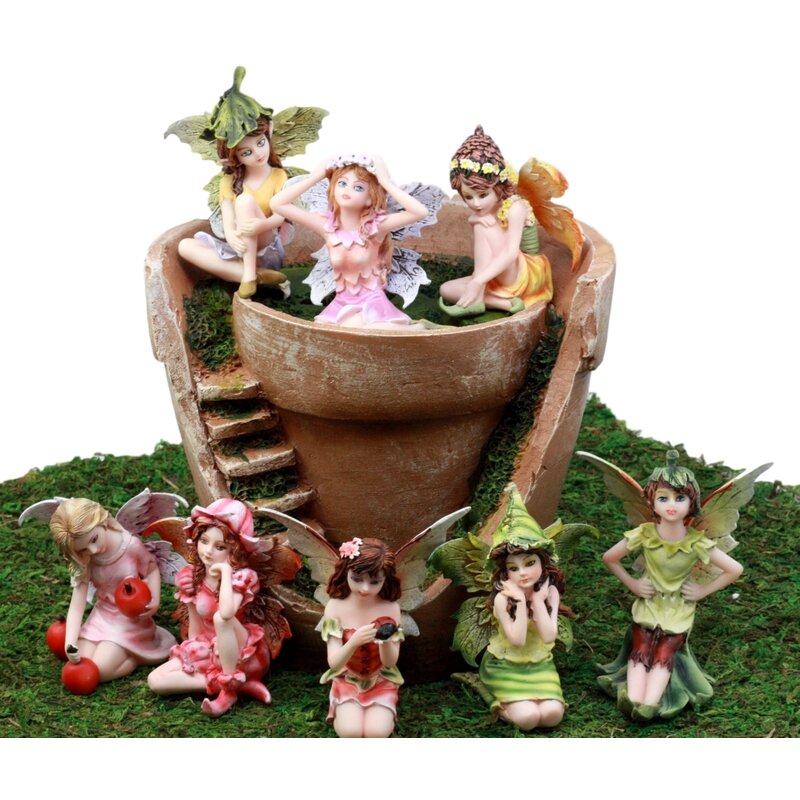 World Menagerie 9 Piece Christabelle Enchanted Fairy Garden