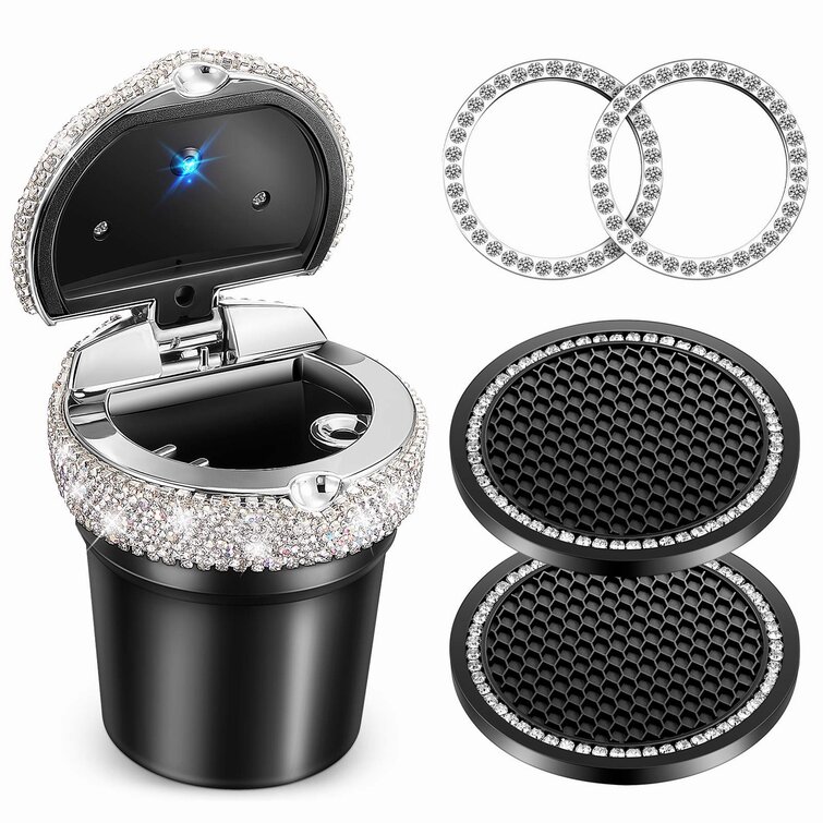 Practical Detachable Car Interior Accessories for Car Home Multifunctional Portable Car Ashtray GGHKDD Compact Car Diamond Ashtray With Led Light