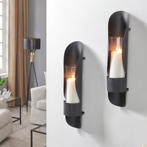 21/" H Royal Fleur de Lis Outdoor Indoor Hanging Wall Sconce 2 Set of