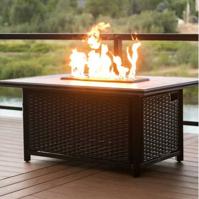 Bay Isle Home Tyngsborough 23 H X 36 W Aluminum Outdoor Fire Pit Table Wayfair