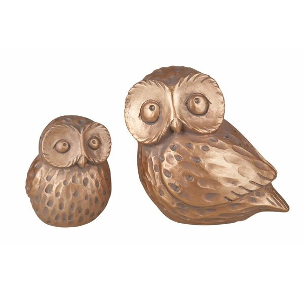 Resin Owl Figurine Set (Set of 2) by August Grove