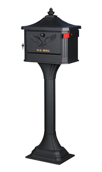 Pedestal Locking Mailbox with Post Included by Gibraltar Mailboxes