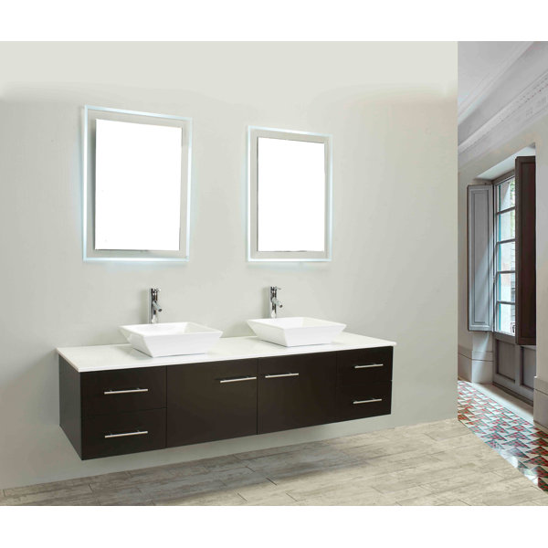 Vinit 60 Wall-Mounted Double Bathroom Vanity Set by Orren Ellis