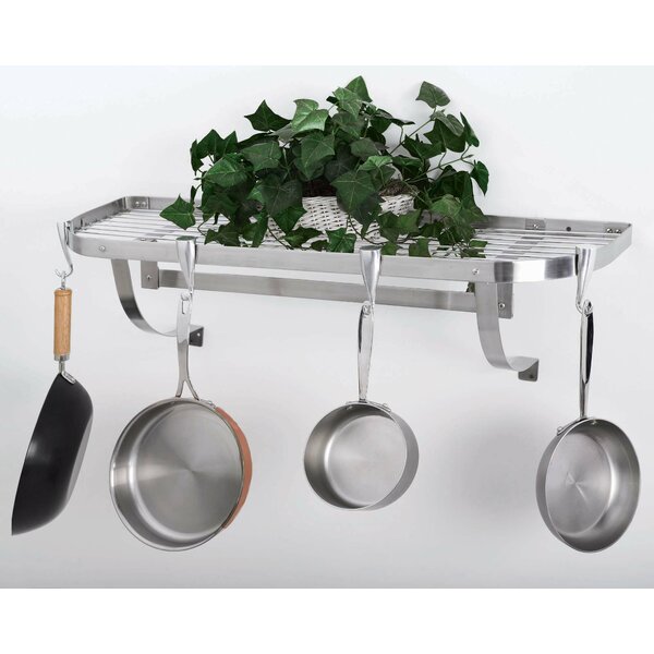 Stainless Steel Wall Mounted Pot Rack by Concept Housewares