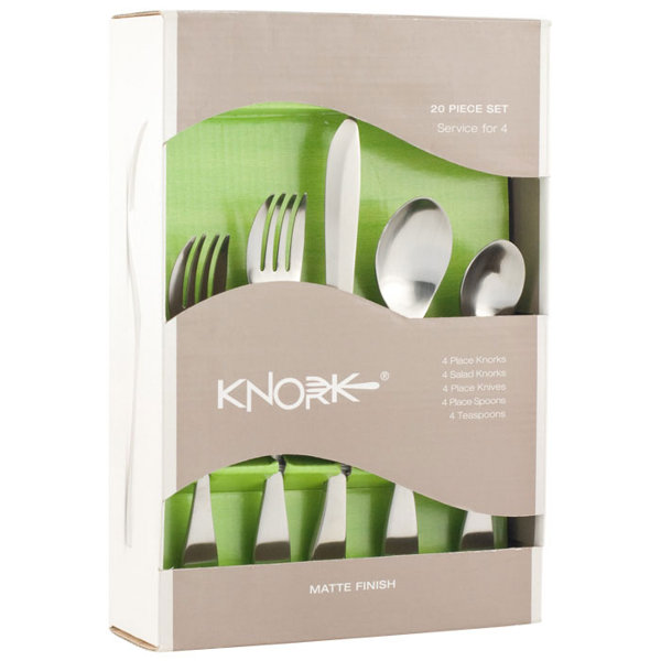 Best Choices 20 Piece Flatware Set, Service For 4 By Knork Sale