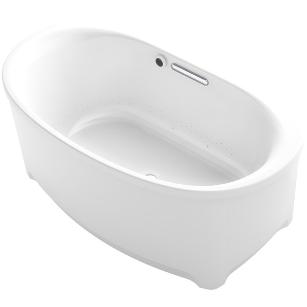 Underscore Oval Freestanding BubbleMassage™ Air Bath with Bask Heated Surface by Kohler