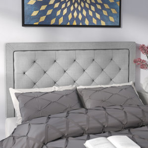Felicienne Upholstered Panel Headboard with Diamond Tufting by Willa Arlo Interiors