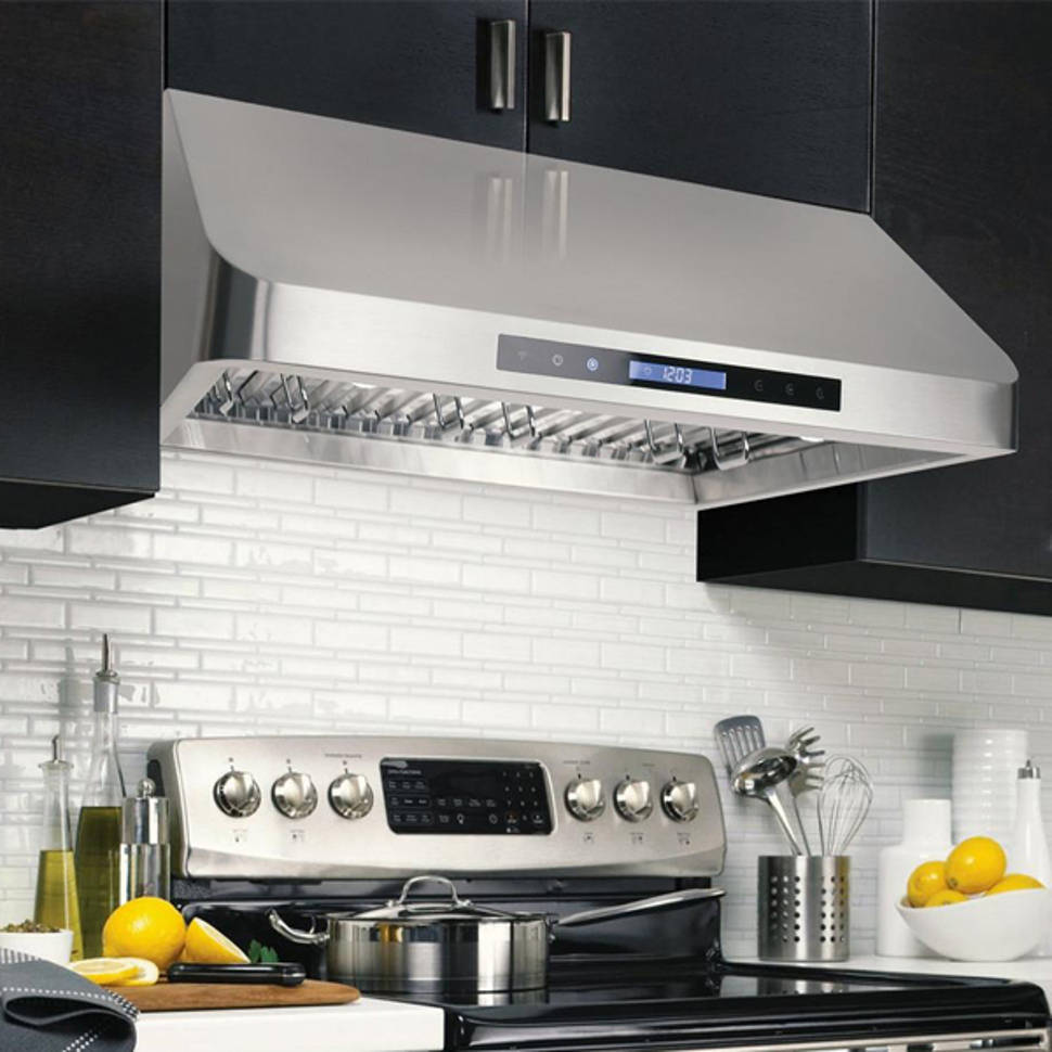 Cosmo 30 900 Cfm Ducted Under Cabinet Range Hood Reviews Wayfair Brushed Stainless Steel Body