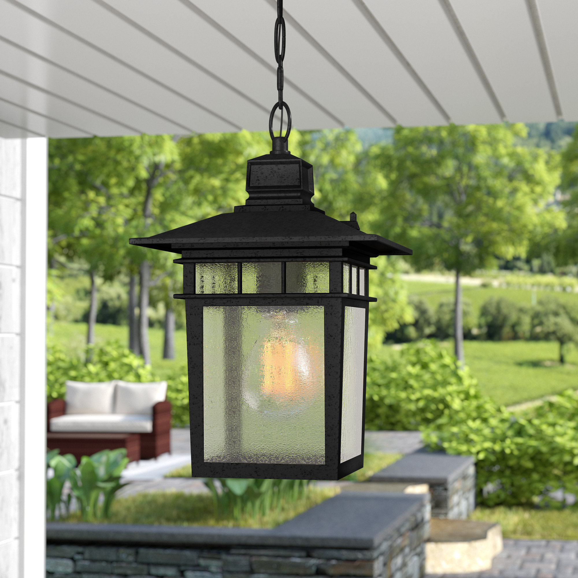 Beachcrest Home Valeri 1 Bulb 12 H Outdoor Hanging Lantern Bulb 12 H Outdoor Hanging Lantern
