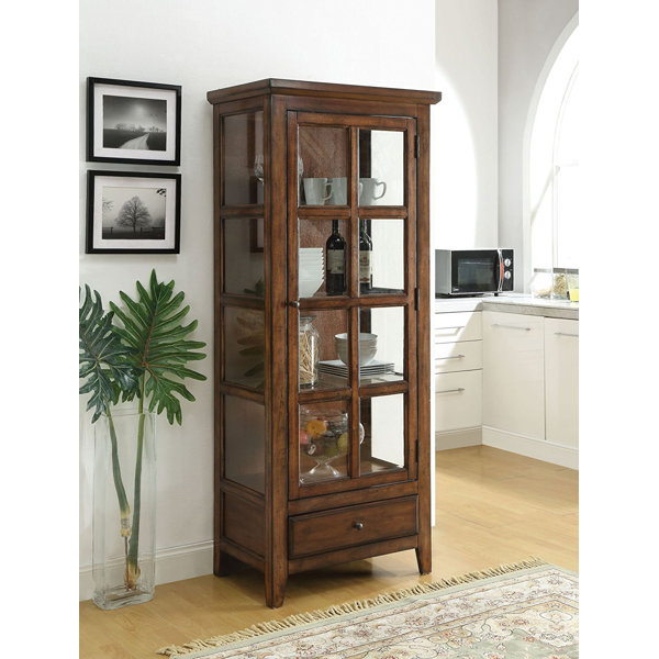 Charmine Wooden Lighted Curio Cabinet By Gracie Oaks