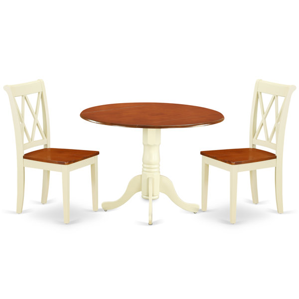 New Design Kroeker 3 Piece Drop Leaf Solid Wood Dining Set By August Grove Herry Up